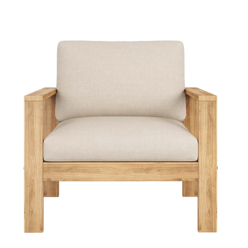 Chaise de patio d'extérieur avec coussins (simple)