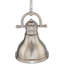 Abbie-J 1-Light Indoor Brushed Nickel Downrod Mini Pendant with 6.5"W Bell-Shaped Bowl-1703105600-1703105615