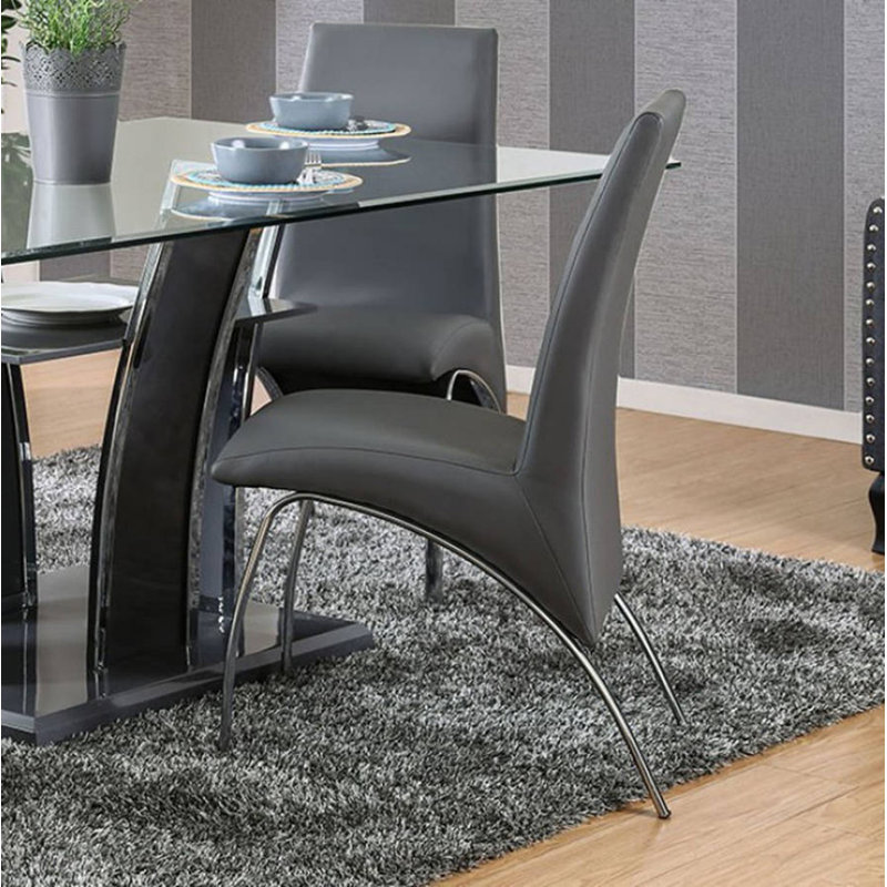 Chaise d'appoint rembourrée Oshin, Gris