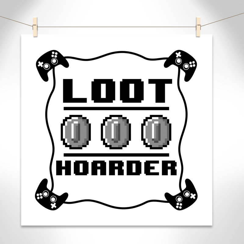 Impression sur papier Loot Hoarder Kids, H 31 po x l 31 po x P 1 po, Papier