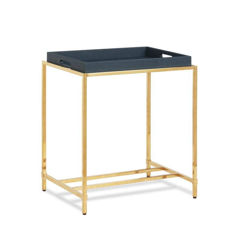 St. Tropez End Table, Mirrored Champagne