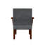 Fauteuil d'appoint en tissu 2 personnes et table d'appoint en bois - teinte grise confortable avec bureau rond