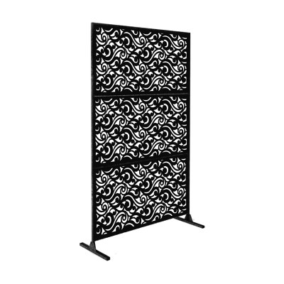 Laser Cut Metal Privacy Screen Fence, Decorative Outdoor Divider by e-Joy