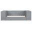 Lit de jour simple avec couchette, gris - Fabrication en bois et espaces de rangement intelligents-121105044