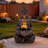 Handcrafted Weather Resistant Floor Fountain with Lights-10540641
