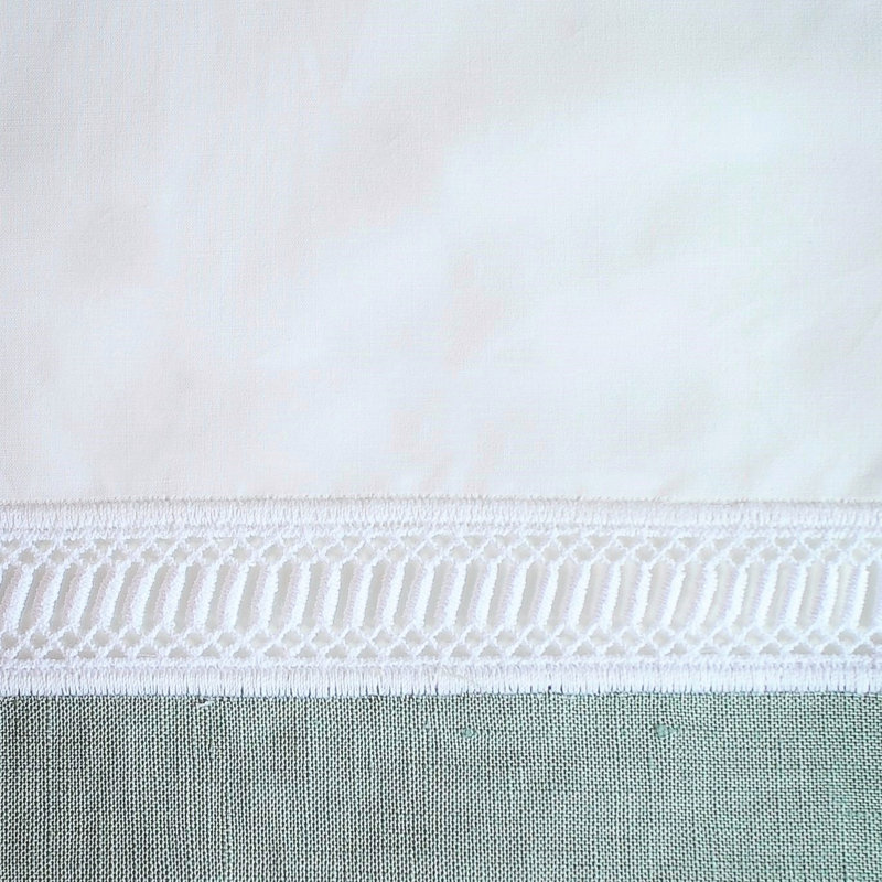 Linea Linen Tablecloth, White/Ivory, 144" L x 72" W