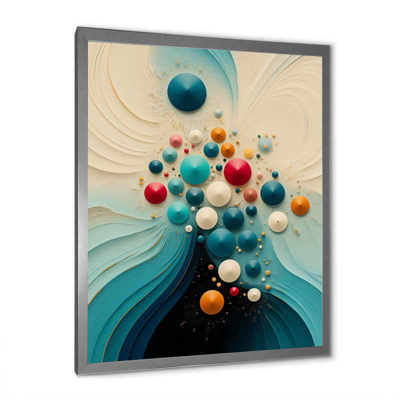 Contemplating Divinity Circular Harmony - impression, Cadre simple gris, H 40 po x l 30 po