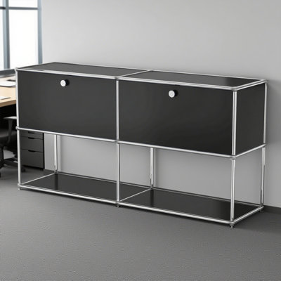 Modular Metal Office Storage Cabinet With Adjustable Shelves by RAFFLEPINKER