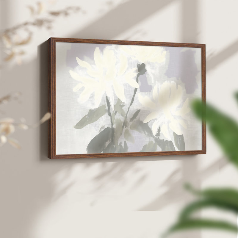 Floral Series-V -Framed Print - Restickable, 8" H x 10" W, Walnut