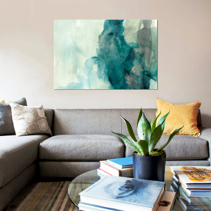 «Hydro II» par June Erica Vess - reproduction sur toile tendue, H 40 po x l 60 po x P 1,5 po, Toile tendue, Pas de tapis