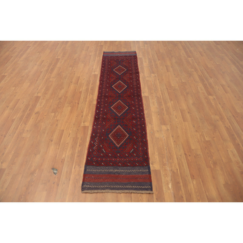Tribal Wool Traditional Afghan Runner Rug 2x8