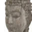 Ensemble de 2 petites sculptures de têtes de bouddha méditant 4,5 x 4,3 x 8 po