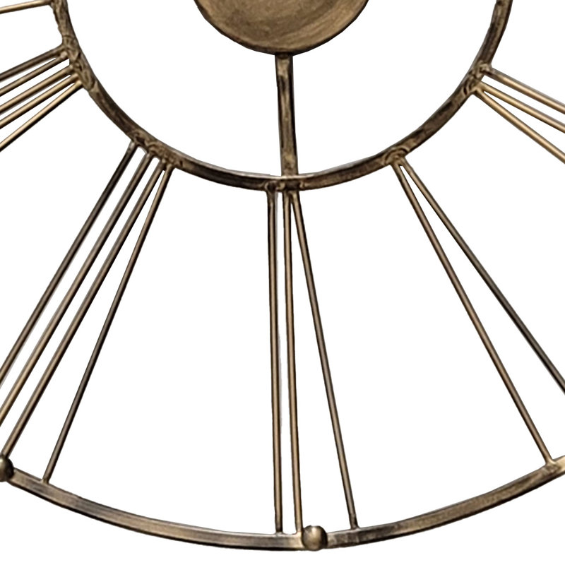 Horloge murale rétro en métal antique de 30 po de diamètre - chiffres romains, montre décorative élégante