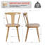 Chaise en bois massif Brannagh avec dossier en forme de Y de 19,3 po de largeur et de style scandinave moderne-836481053