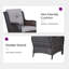 Chaises longues d'extérieur en rotin avec coussins Deb Wicker-377751452-397565555