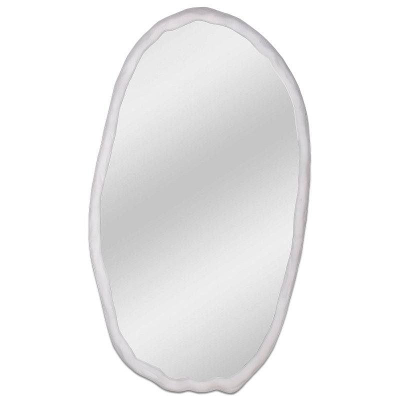 Nola Aluminum Novelty Mirror, 50" x 28", White