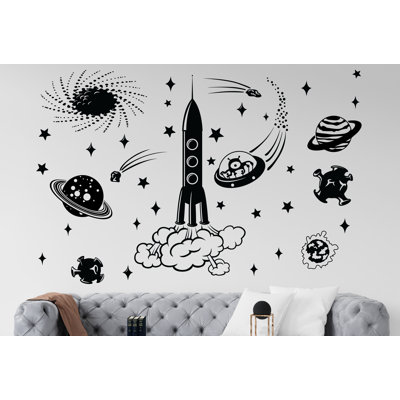 Adhésif décoratif espace, étoiles, étoiles