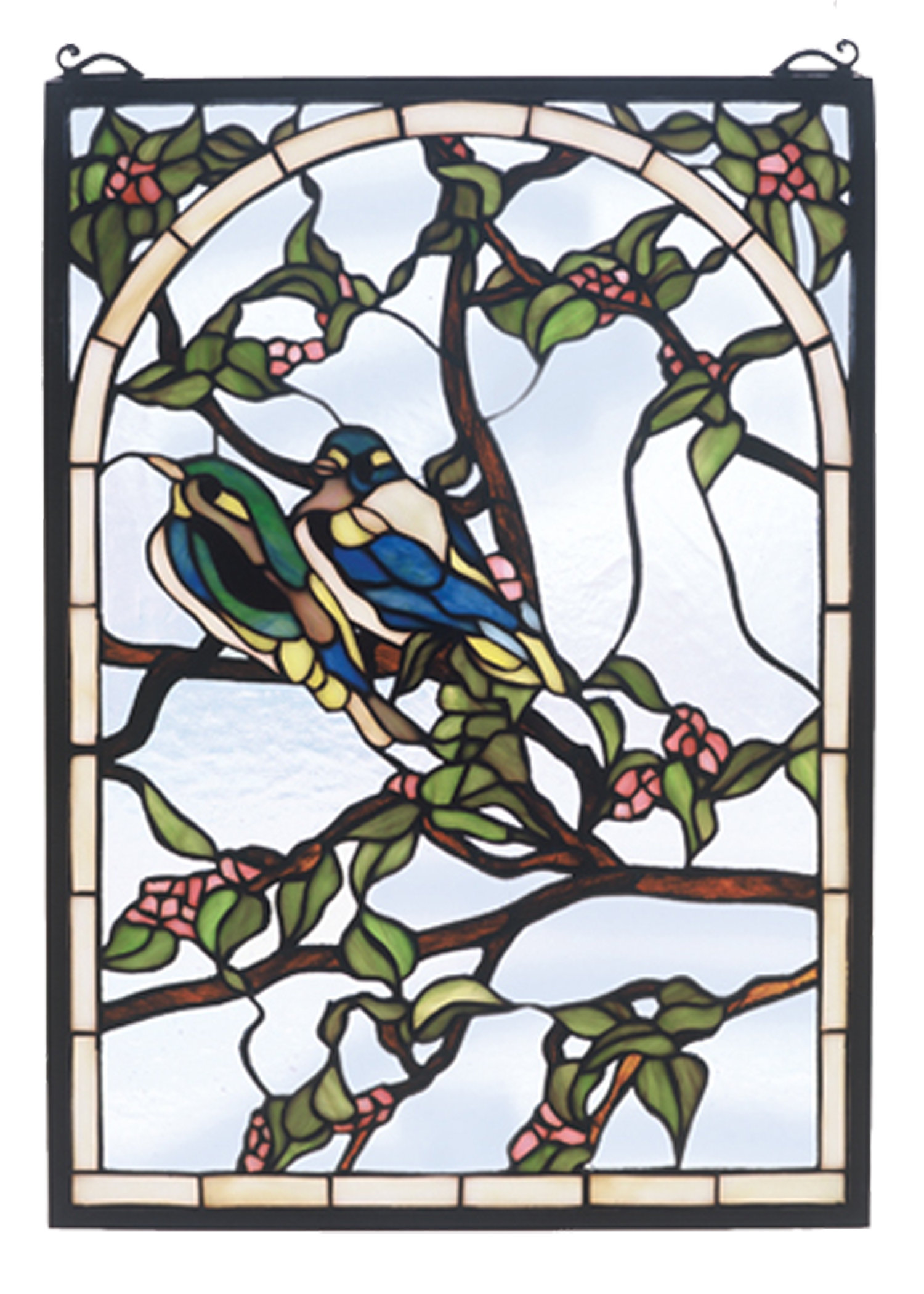 Meyda Lighting Lovebirds Stained Glass Window & Reviews | Wayfair