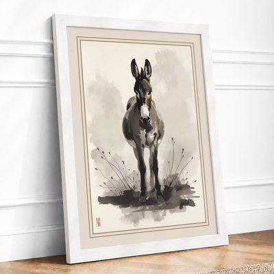Defiant Donkey Japandi - Framed Print