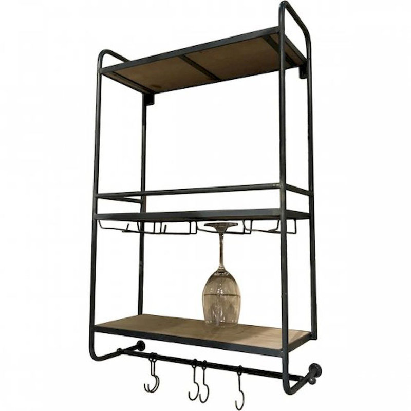 Wall Mounted Wine Glass Rack in