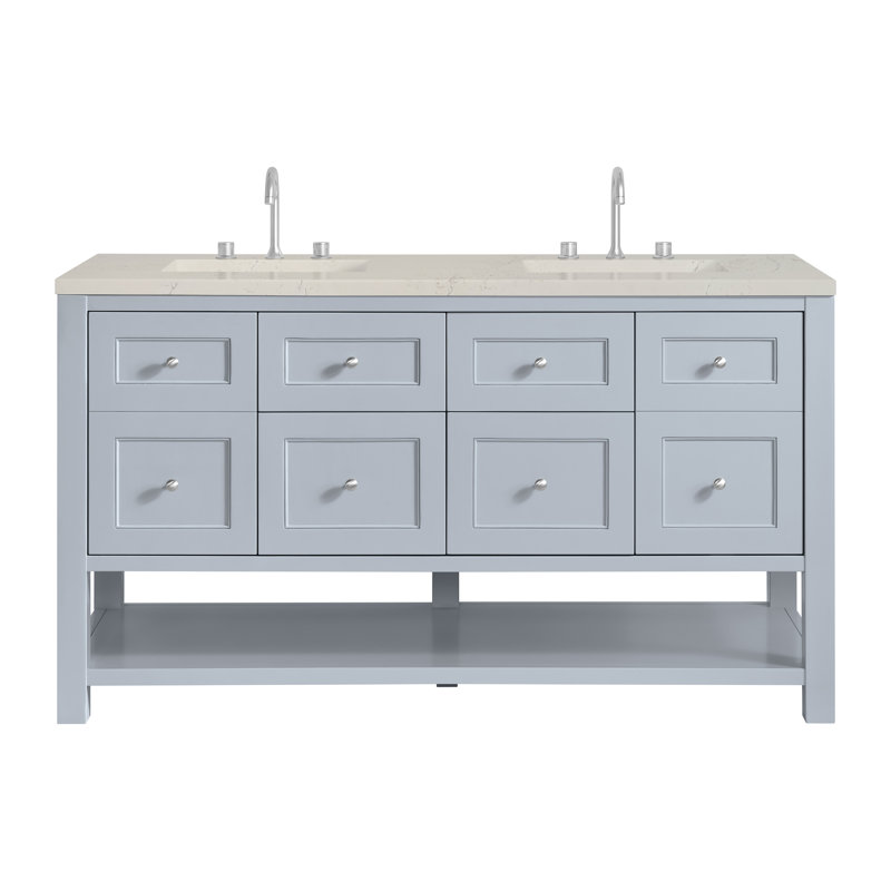 Breckenridge 60 in. Double Vanity, Serenity Blue, Siberian