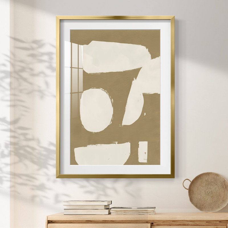 «ChunkyAb Abstract», reproduction encadrée, H 28,5 po x l 20,5 po, Doré