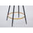 Counter Height Bar Stools Set of 2, 360° Swivel Upholstered Barstools with Backs and Metal Legs, 26" H Seat Height, Velvet Fabric,Goldy Footrest-194148422