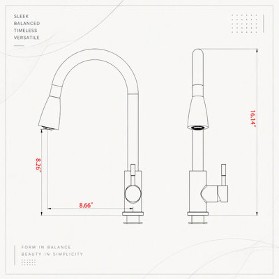 Robinet de cuisine rétractable durable avec pulvérisateur, acier inoxydable noir mat, tête de pulvérisation à 3 fonctions, installation et entretien faciles