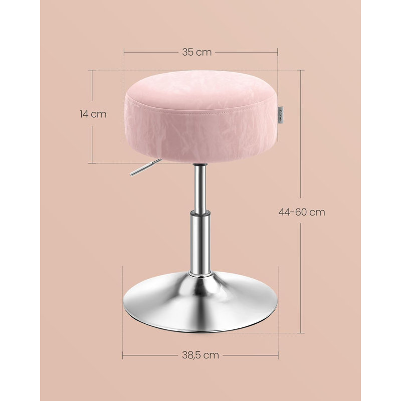Steel Accent Stool, Jelly Pink