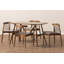 Watkin 5 Piece Solid Rubberwood Dining Set