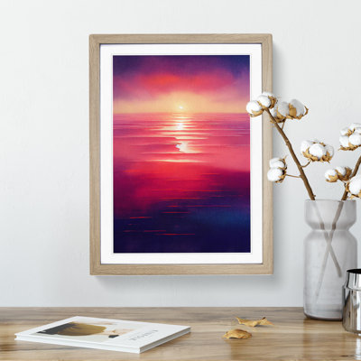 XV1022-1982X Exceptional Sunset 1 Piece Single Picture Frame Wall Art