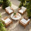 Chaise de patio d'extérieur avec coussins Leist-192065659