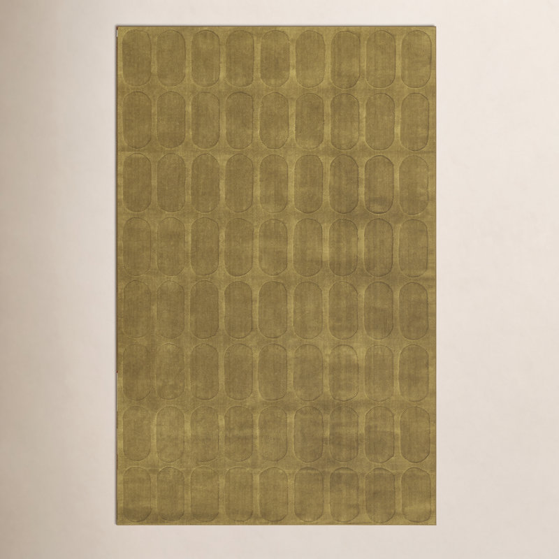 Mazzi Geometric Hand-Loomed Wool Area Rug, Rectangle 5' x 8'