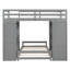 Lit simple superposé simple avec lumière DEL et ports USB, gris