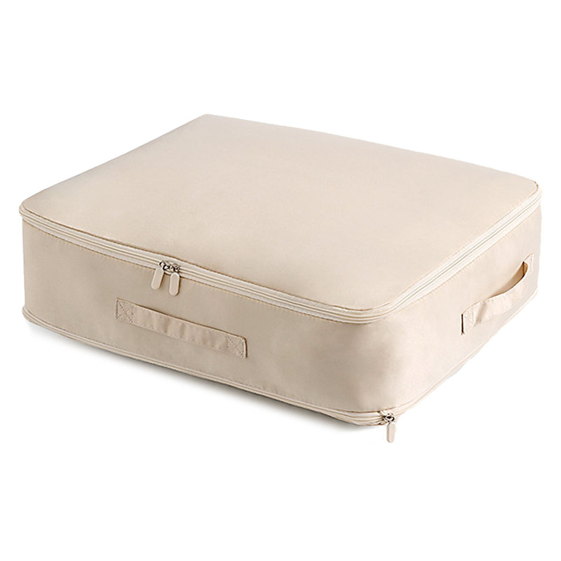 Sac de rangement pliable 65L pour édredon, Beige