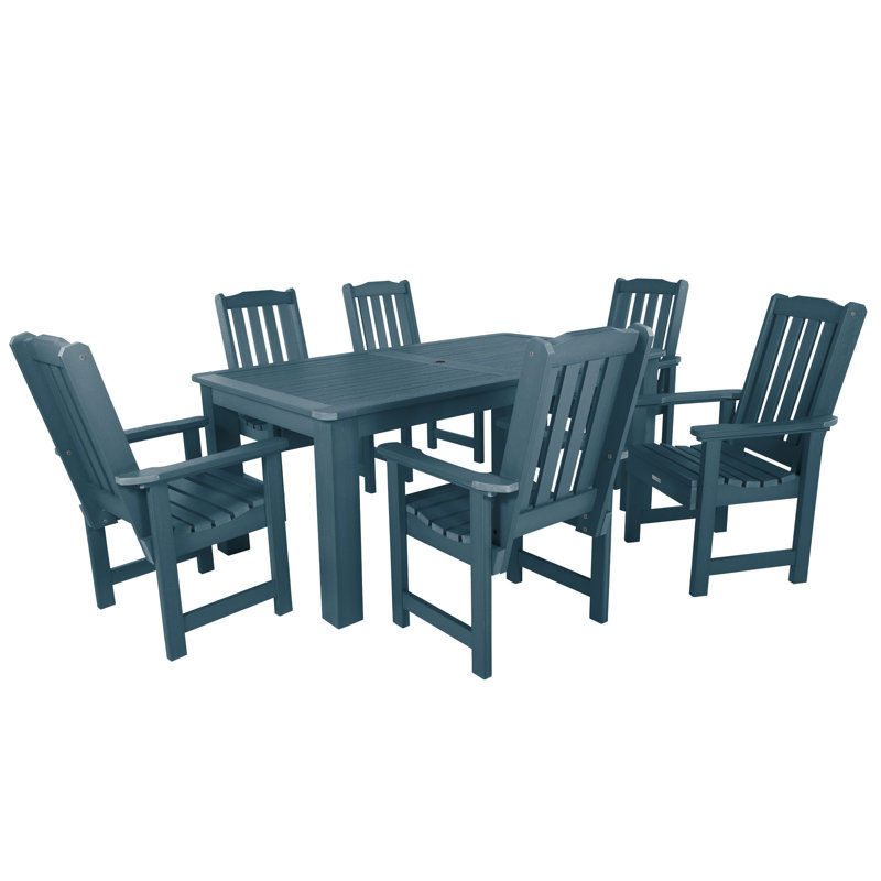 Ensemble repas pour 6 personnes Kile, Bleu Nantucket, L 72 po x l 42 po x H 30 po