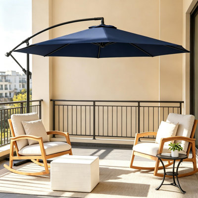 Parasol de patio moderne, parasol inclinable en porte-à-faux, grand parasol d'extérieur (parasol seulement, sans les assiettes lestées)