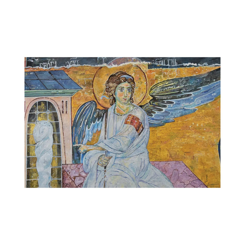 Archangel Gabriel by Sinisa Saratlic - Wrapped Canvas Painting, 20.32cm H x 30.48cm W