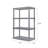 4-Tier Large Plastic Garage Storage Shelving Unit, Gray (18 W x 56 H x 36 D) 