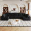 Corduroy U-Shaped Sectional Symmetrical-1289197767