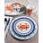 Golden Rabbit Enamelware Crab House 10.5" Dinner Plates, Set of 4