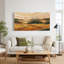 Art mural sur toile en bois marqueterie rivière et quenouilles-896732819