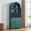 Armoire à vin arquée en bois avec support à vin amovible, armoire de rangement en bois aggloméré avec tablettes réglables-531973183