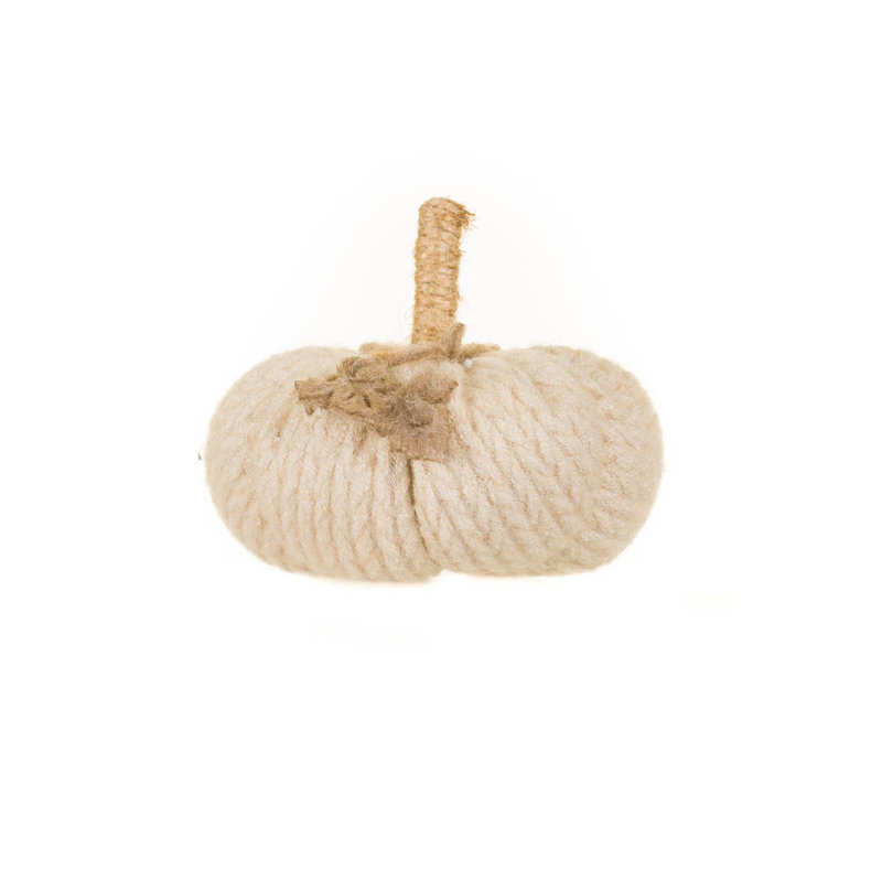 Ensemble de 10 citrouilles en tissu albâtre