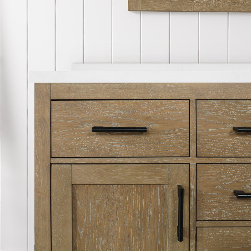 Bailey 48" Driftwood Oak Single Bathroom Vanity with Quartz Top