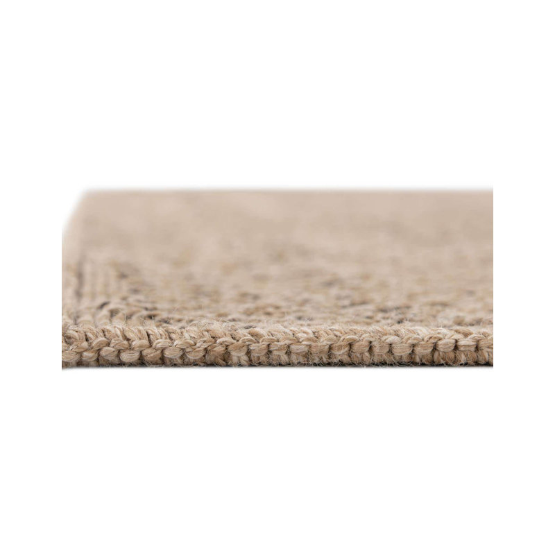 Lachlan Geometric Machine Woven Polypropylene Area Rug in Natural/Brown, Square 12'
