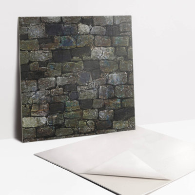 Cevilla 30x30 cm Pvc Mosaic Sheet in Grey