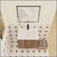 Ensemble de meuble-lavabo flottant 24 po avec lavabo, meuble-lavabo mural en ébène brun, portes à fermeture douce, ensemble de meuble-lavabo moderne peu encombrant