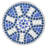 Fashionable Outdoor Table With Tilework: Blue And White Ceramic Iron Elegant Tile: Frame Support