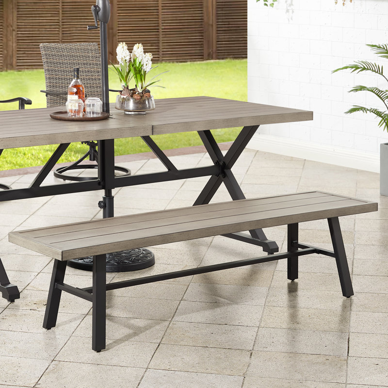 Powder Coated Steel Outdoor Bench